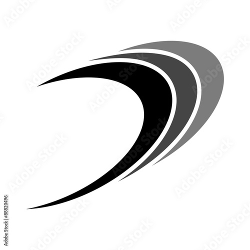 Swirl loop finance abstract black logo