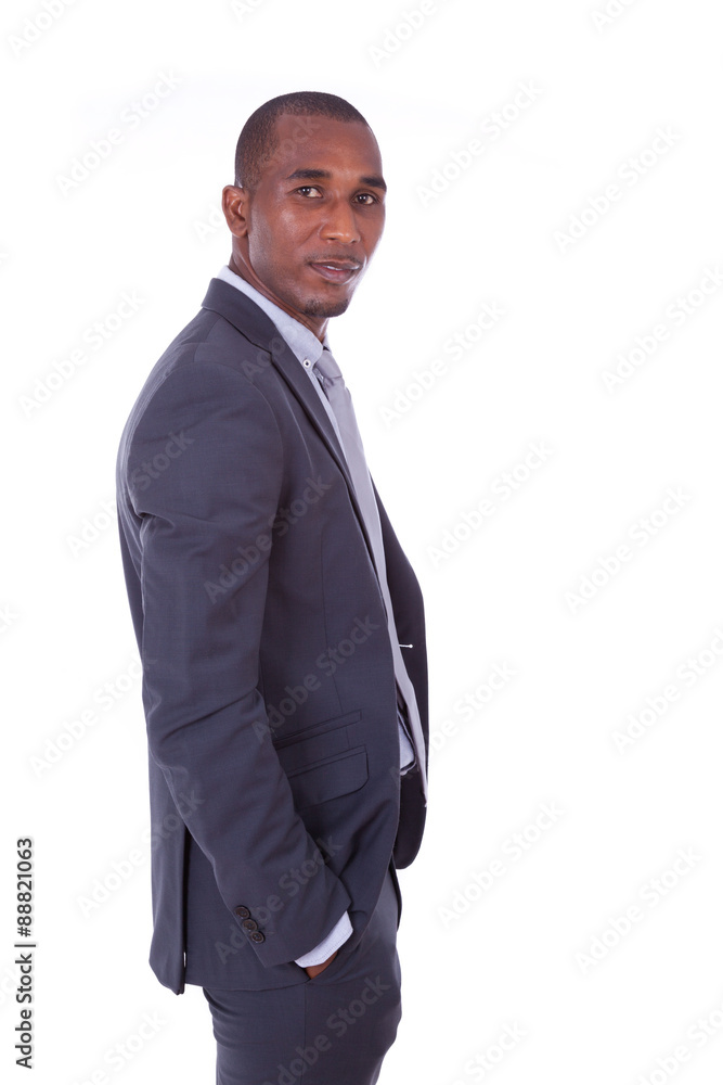 African american business man over white background - Black peop African american business man over white background - Black peop