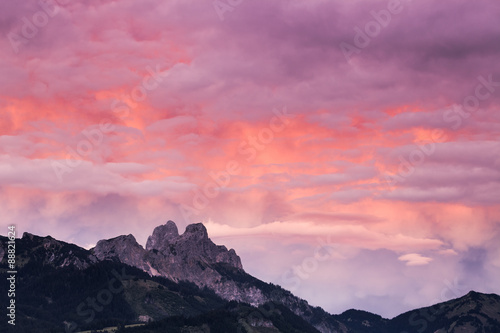 Beautiful Sunset over Alps after Storm © rado1979