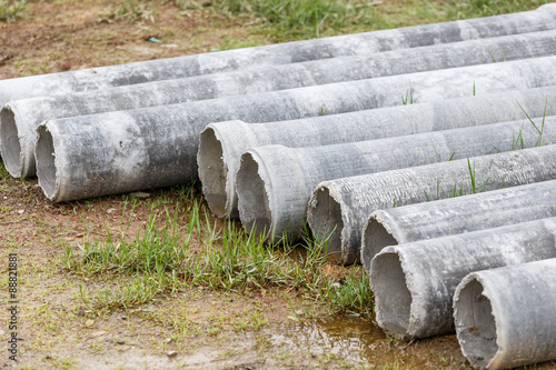 Canvas Print asbestos pipe for construction job