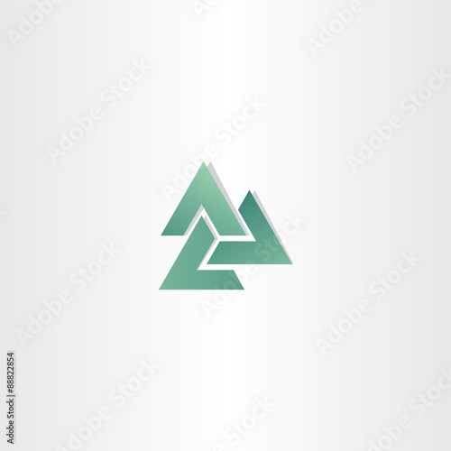 Free Download abstract business green triangle logo element - GFXLoad