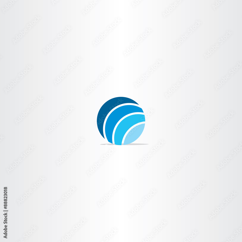 blue circle globe vector logo