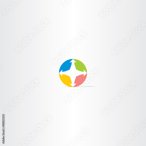 compass circle icon logo