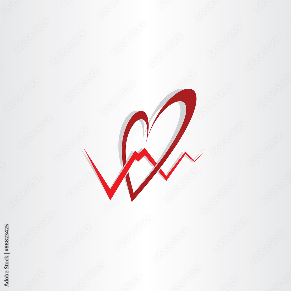 human heart medical cardiology logo vector