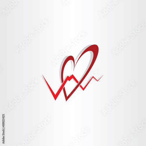 human heart medical cardiology logo vector