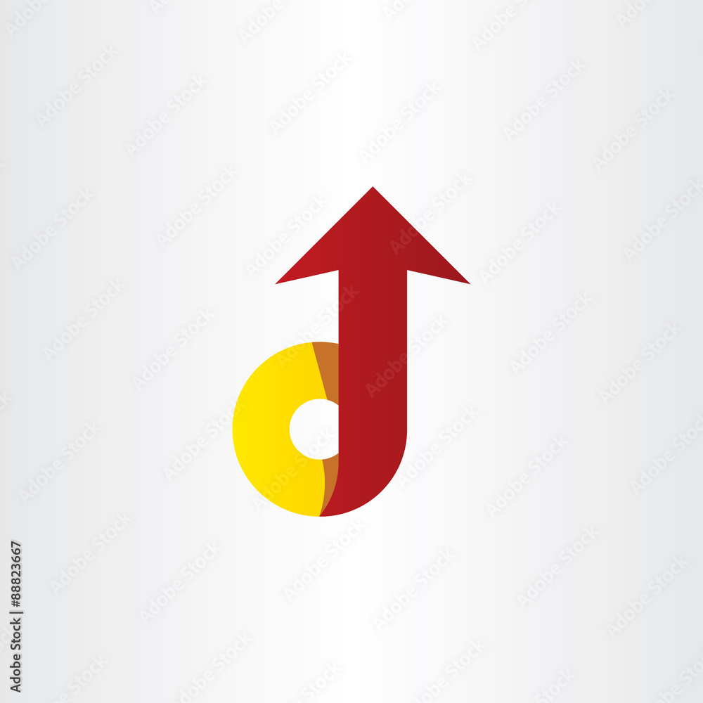 red yellow letter d arrow icon red yellow letter d arrow icon