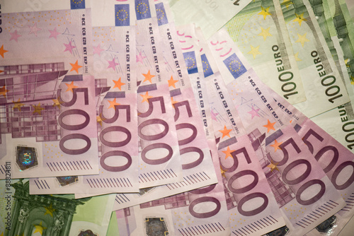 Euro money banknotes background