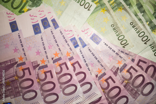 Euro money banknotes background