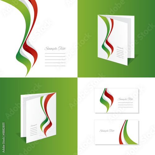 Abstract Italy brochure leaflet folder cover business card