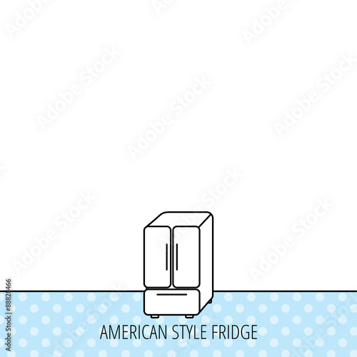 American fridge icon. Refrigerator sign.