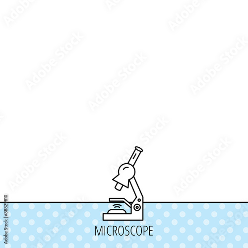 Microscope icon. Medical laboratory equipment.