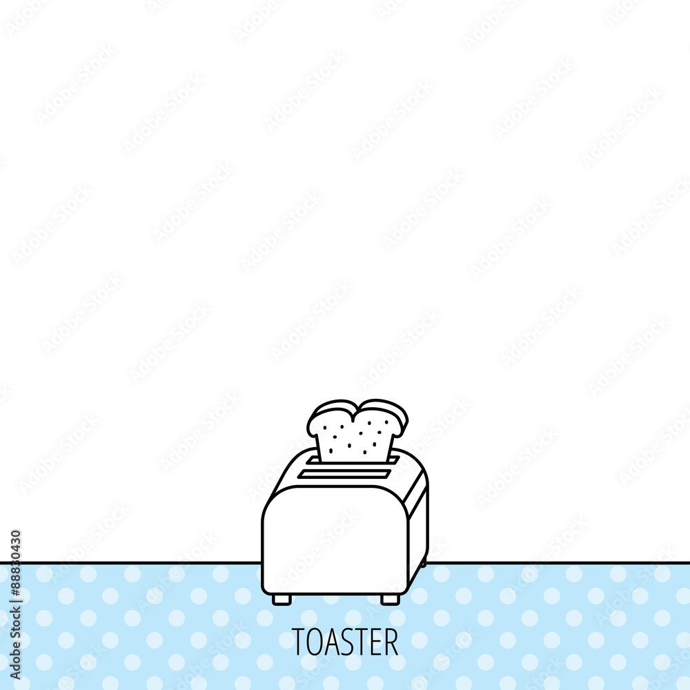 Obraz premium Toaster icon. Sandwich machine sign.