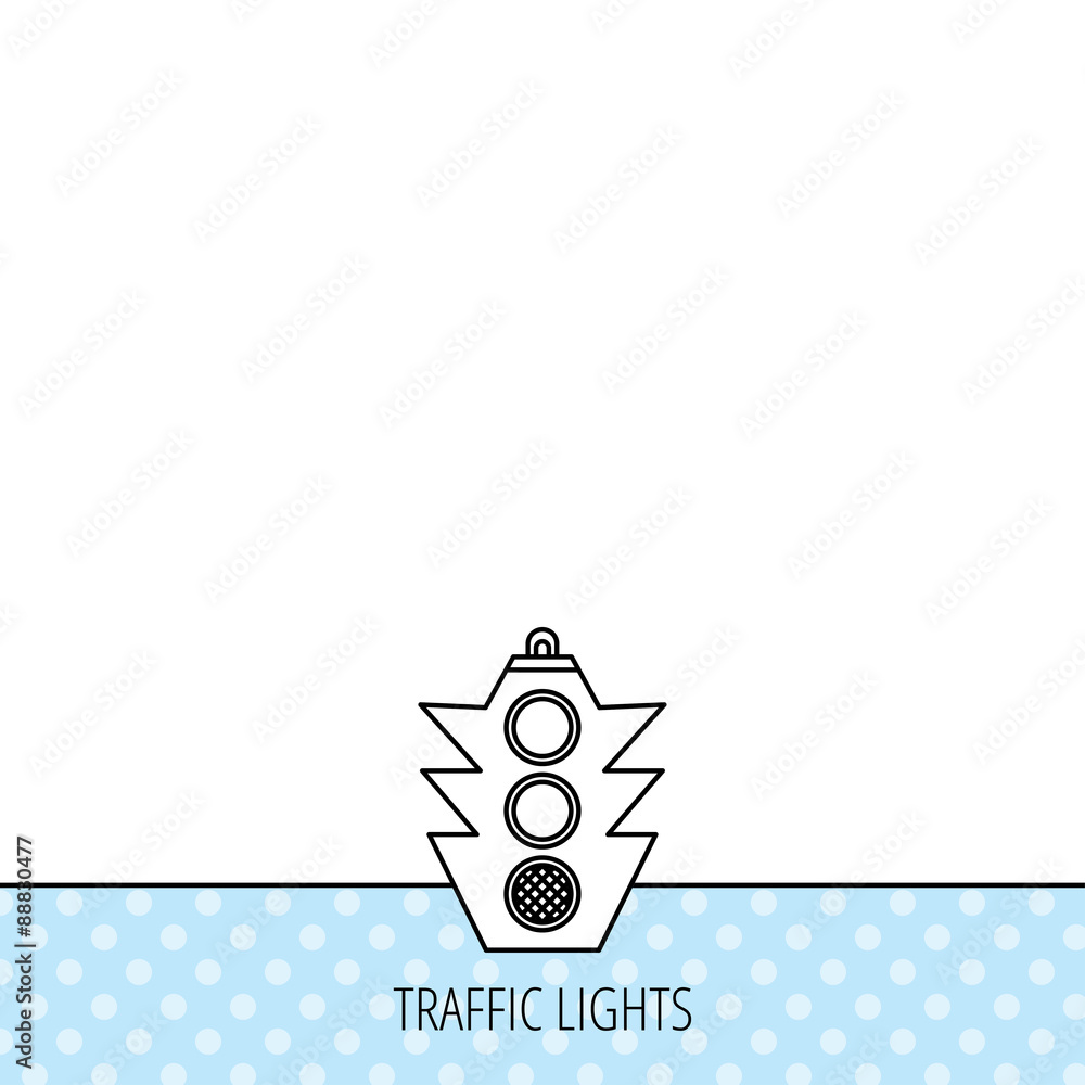 Traffic light icon. Safety direction regulate.