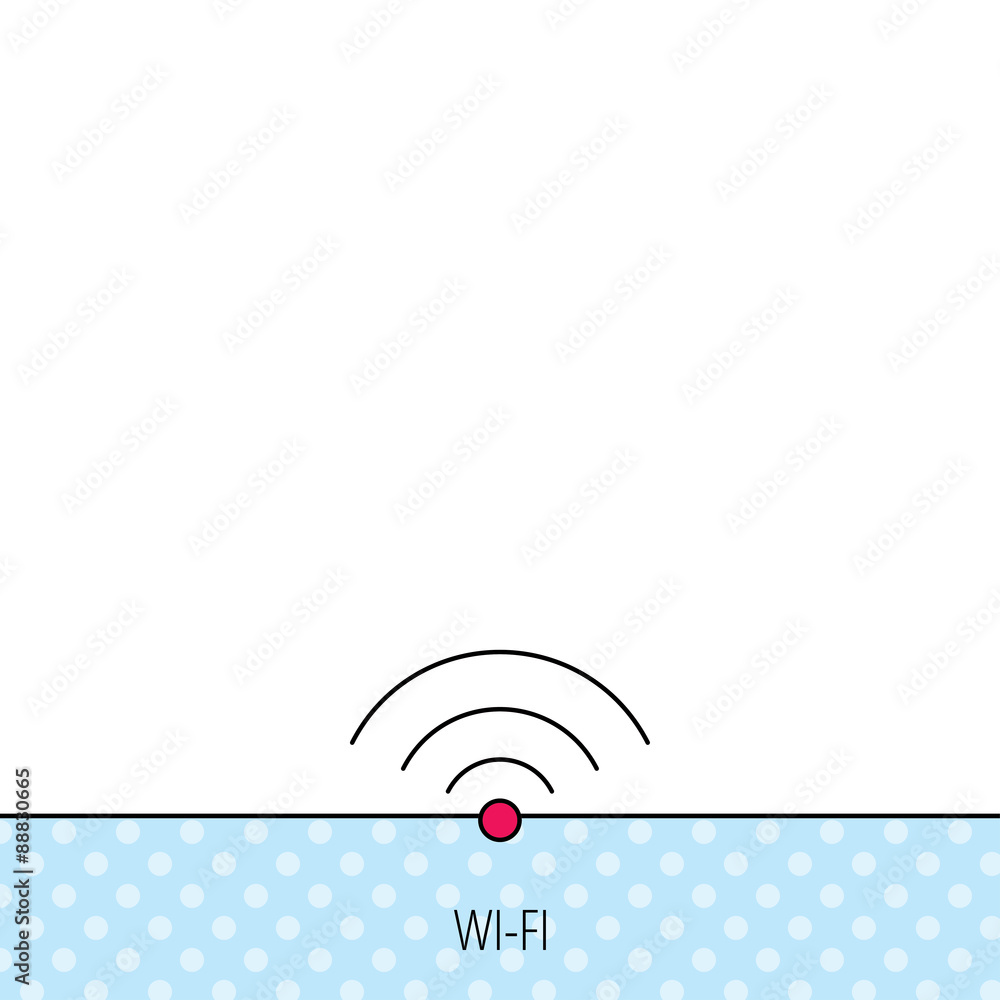 Wifi icon. Wireless wi-fi network sign.