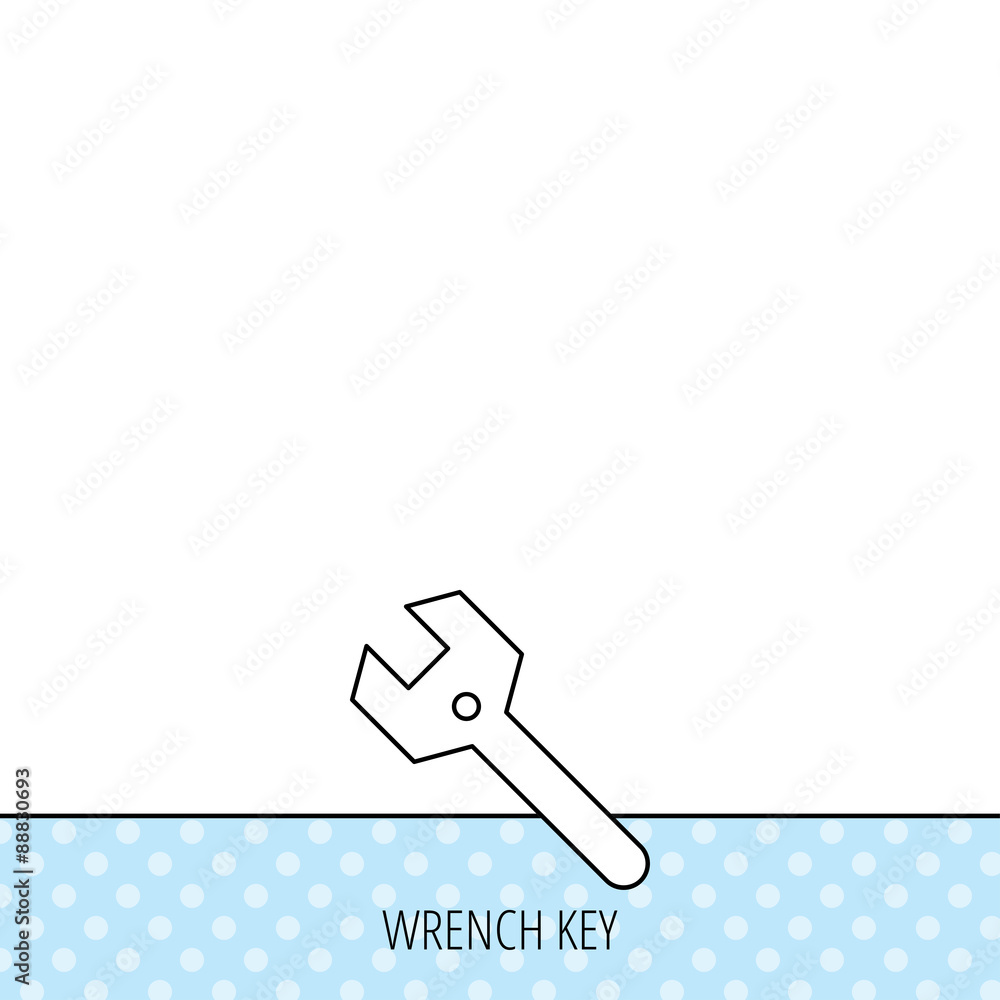 Wrench key icon. Repair tool sign. Wrench key icon. Repair tool sign.