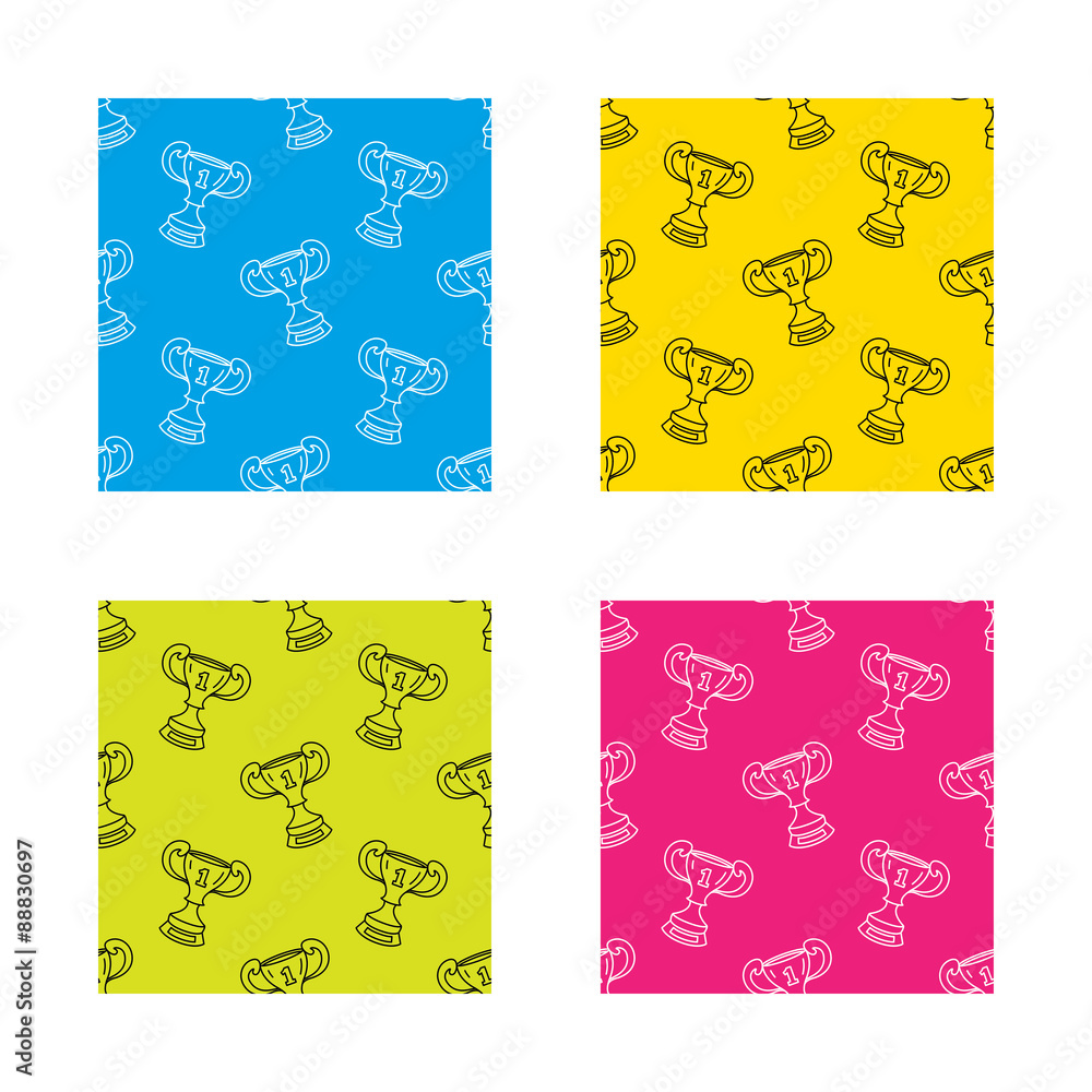 Fototapeta premium Winner cup icon. Award sign.