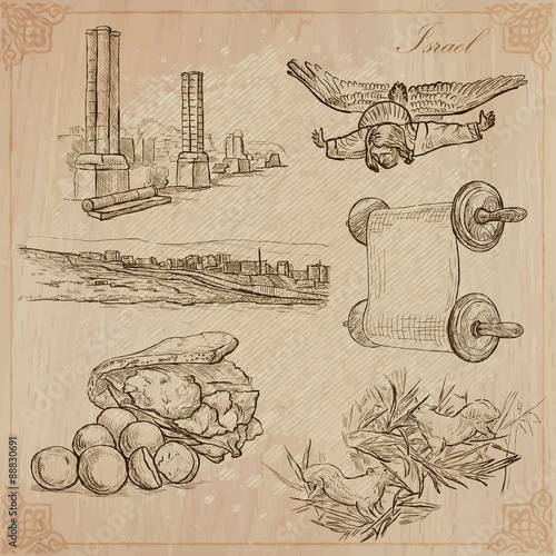 Israel - An hand drawn collection. Vector pack.