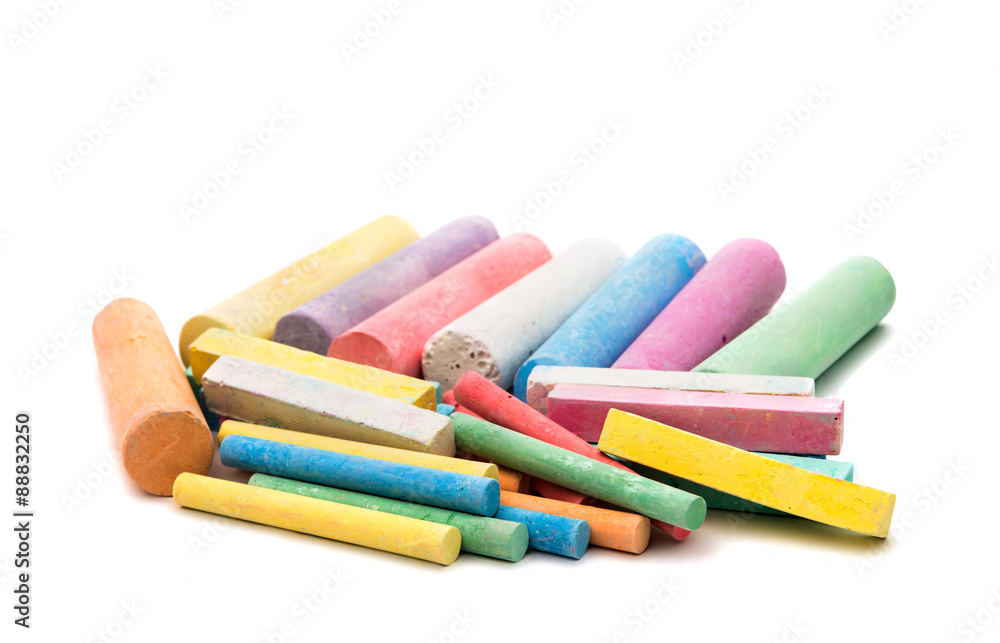 chalks in a variety of colors arranged chalks in a variety of colors arranged
