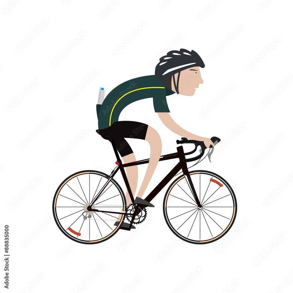 Naklejka premium Cycling sport bicycle man
