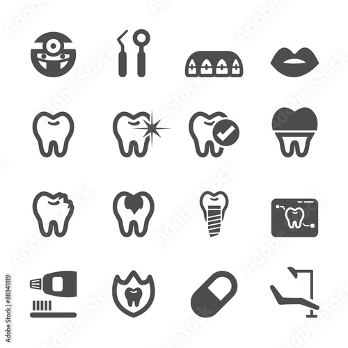 dental and medical icon set, vector eps10