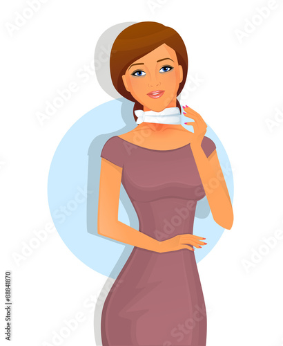 Sick woman character image