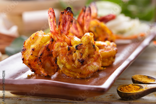 Obraz na płótnie indian tandoori prawn