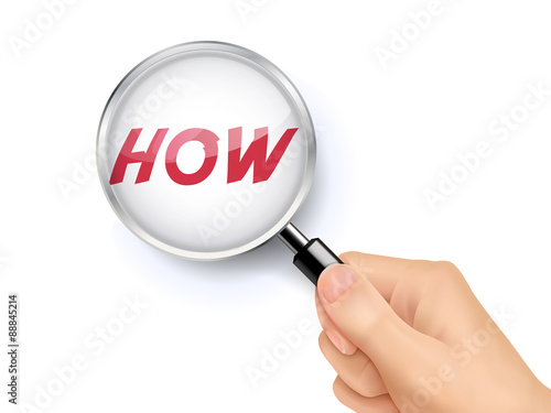 how showing through magnifying glass
