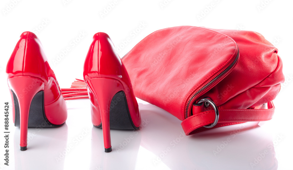 custom made wallpaper toronto digitalRed handbag and high heel shoes