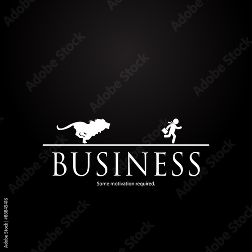 Motivation template in business - lion challenge design