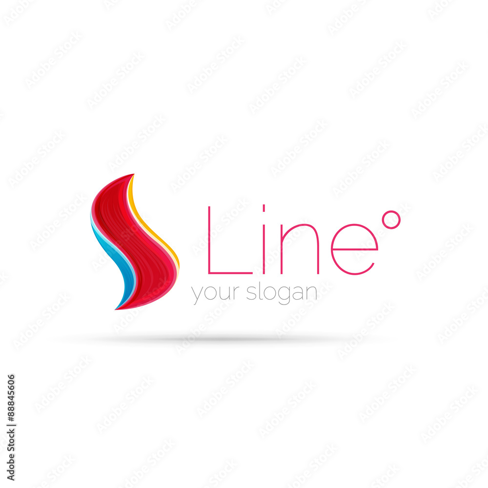 Abstract wave line logo Abstract wave line logo