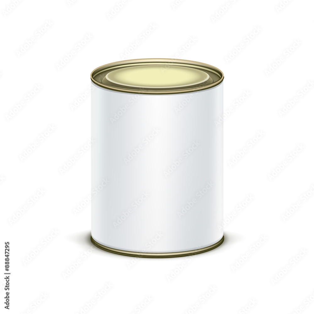 White tin box packaging container tea coffee isolated vector White tin box packaging container tea coffee isolated vector
