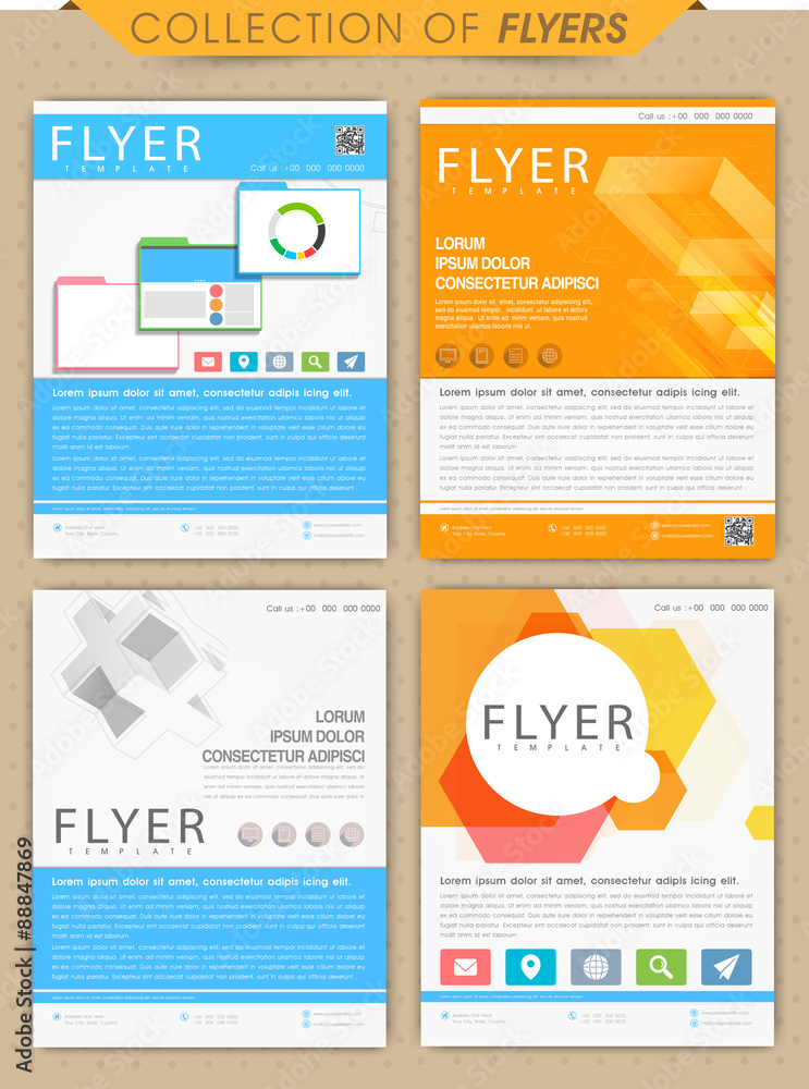 Collection of professional business flyer.