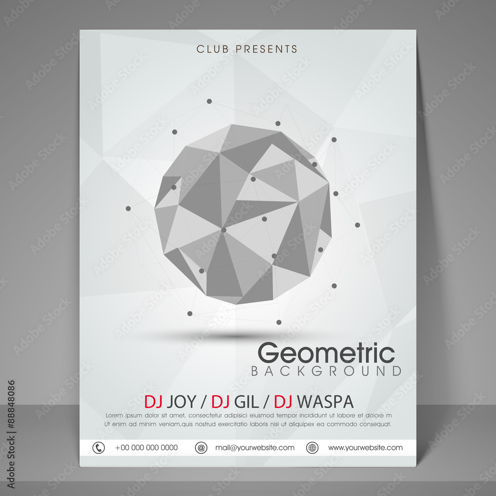 Fototapeta premium Party celebration flyer, banner or template.