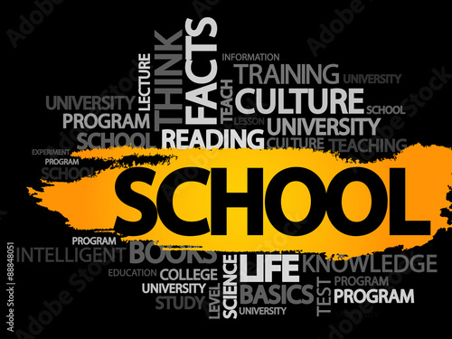 School words cloud concept
