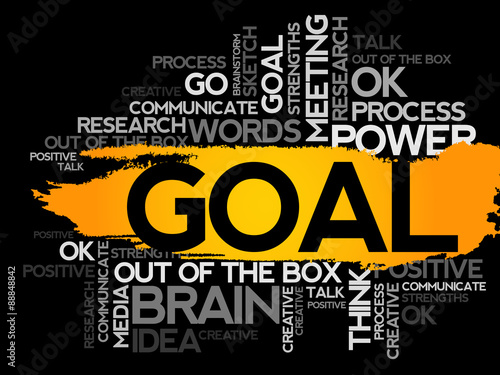 GOAL. Word business collage, vector background #88848842