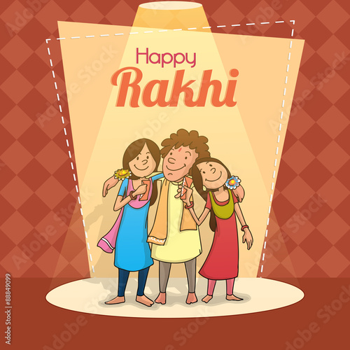 Brother and sister for Raksha Bandhan celebration.