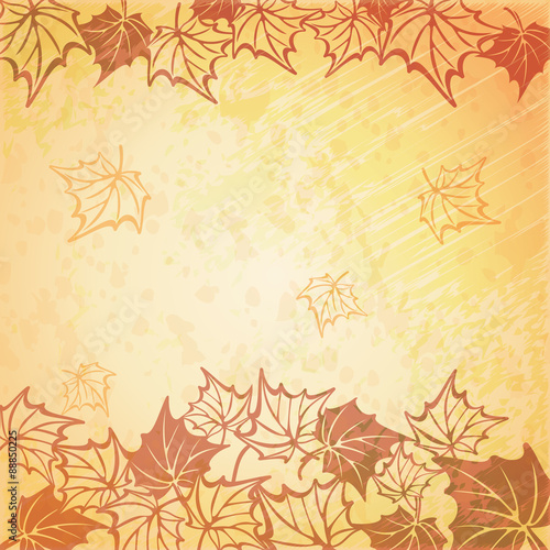 Vector illustration of a beautiful autumn background