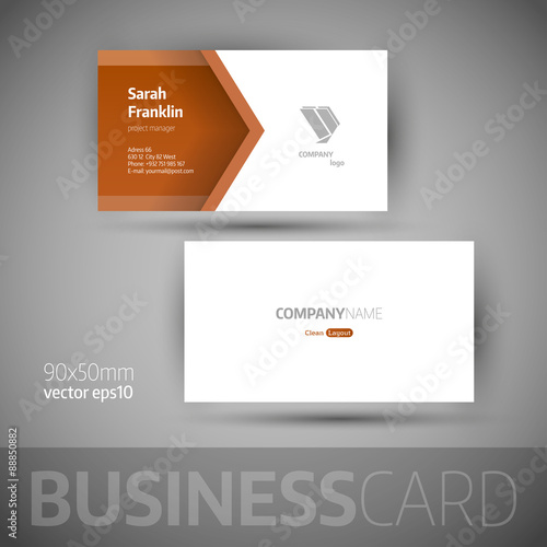 Business card template - vector illustration