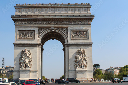 Arc de Triomphe de l'Etoile is one of the most famous monuments in Paris. Arc de Triomphe was built in 1806-1836 by architect Jean Shalgrenom by order of Napoleon to commemorate victories of his Army.