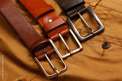 Obraz na płótnie Leather belts and pants