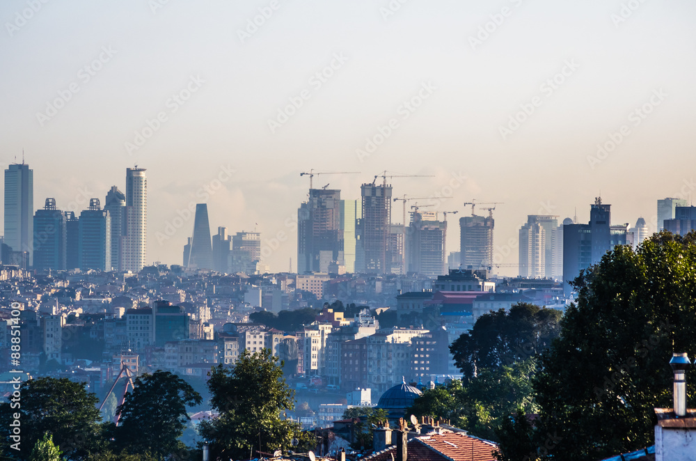 Fototapeta premium View on skyscrapers in Istanbul