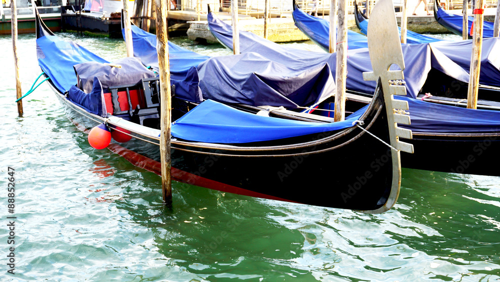 gondola boats floating