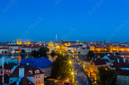 Charles bridge and the centre of Prague