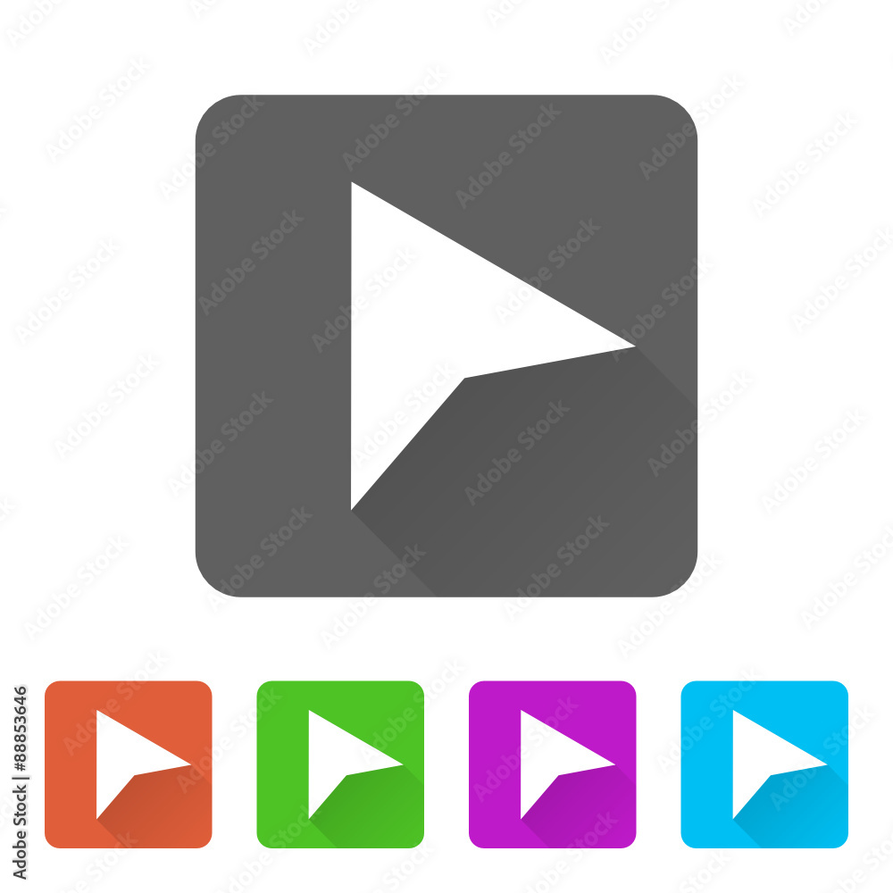 App Icon Long Shadow - 5 Colors App Icon Long Shadow - 5 Colors
