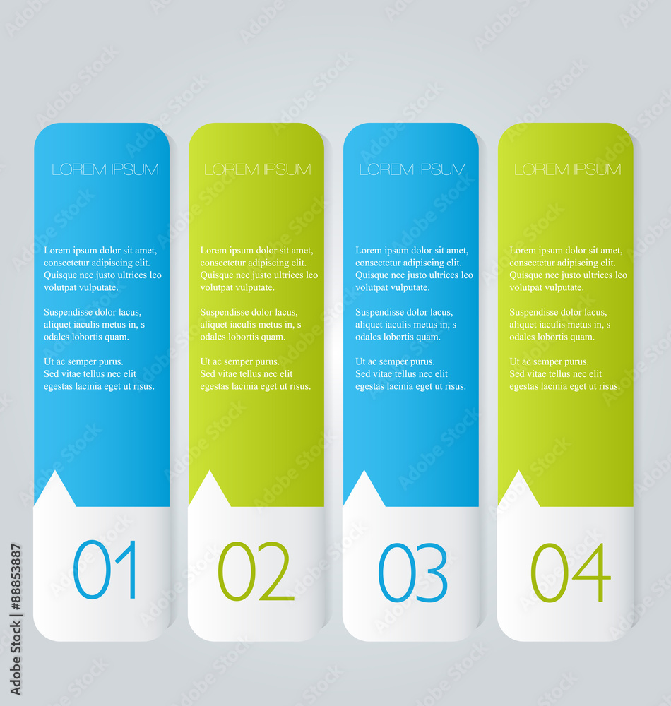 Business infographics template for presentation, education, web design, banners, brochures, flyers. Blue and green tabs. Vector illustration. Business infographics template for presentation, education, web design, banners, brochures, flyers. Blue and green tabs. Vector illustration.
