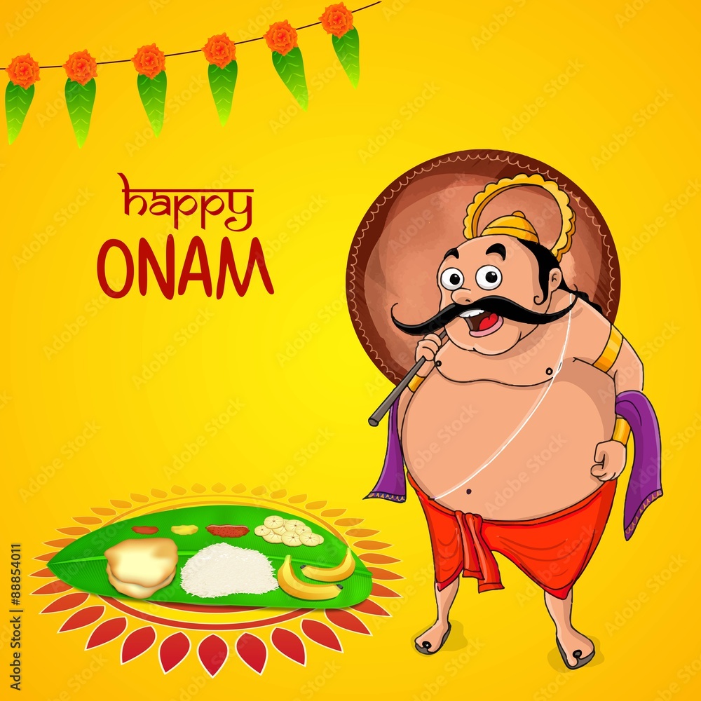 King Mahabali for Happy Onam celebration. Stock Vector | Adobe Stock