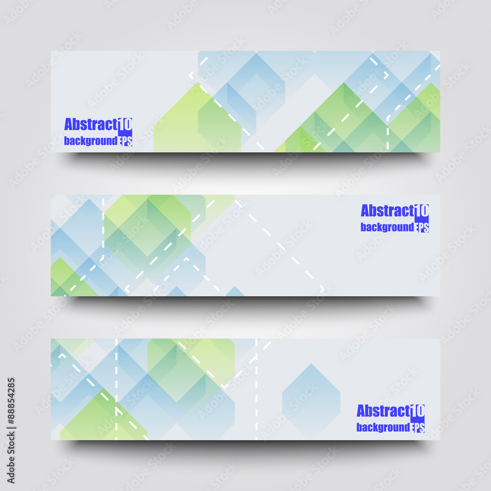 Fototapeta premium Set of banner templates with abstract background.