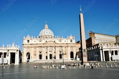 Vatican Obelisk in St. Peter's Square in front of the Saint Peter cathedral in Rome
