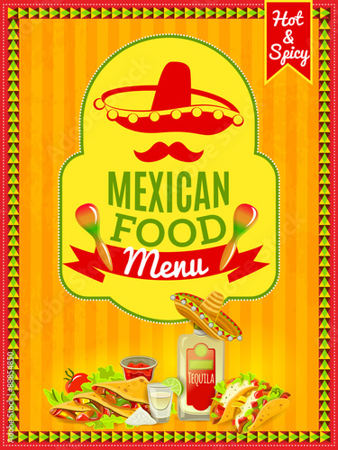Mexican Food Menu Poster