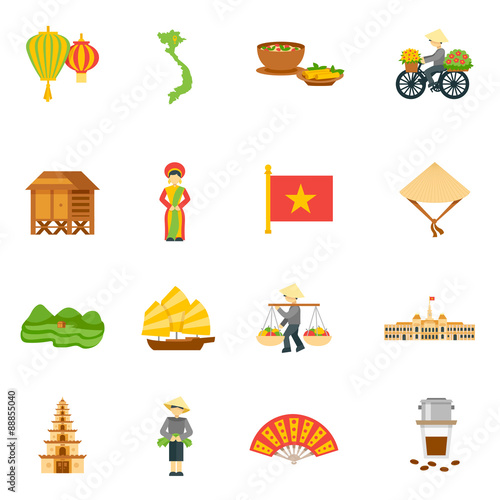 Vietnam Icons Set